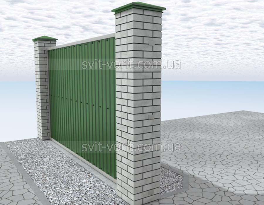 Кирпичная кладка с закладными деталями для металлических накладок Ворота своими руками - закладные детали на столбах